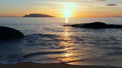 [4K ASMR] PERFECT SUNSET Ocean Waves beach