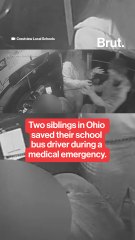 Two siblings in Ohio saved their school bus driver during a medical emergency.