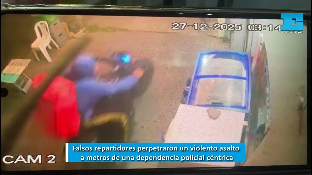 Falsos repartidores perpetraron un violento asalto a metros de la Departamental de La Plata