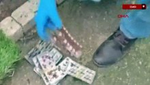 İzmir’de toprağa gömülü uyuşturucu ecza bulundu