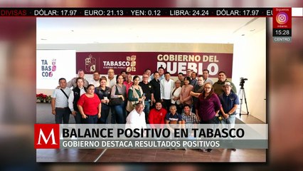 El gobierno de Tabasco reporta resultados positivos en seguridad y finanzas durante el 2025