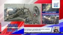 Mag-amang naka-motorsiklo, sugatan matapos sumindi at sumabog ang dala nilang mga paputok | Unang Balita