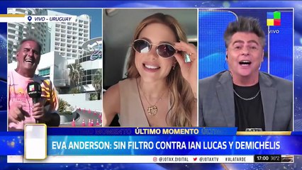 Evangelina Anderson llegó a Punta del Este, lugar donde también está Martín Demichelis e Ian Lucas