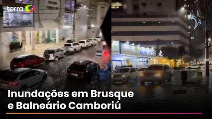 Fortes chuvas voltam a atingir Santa Catarina e cidades registram alagamentos