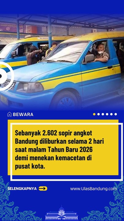 2.602 Sopir Angkot Bandung Diliburkan Saat Tahun Baru, Kompensasi Rp500 Ribu Jadi Penopang Nafkah