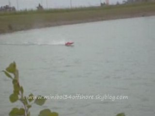 MINIBOL 34 OFFSHORE Miss K6 R2 seul pour essai de cardan