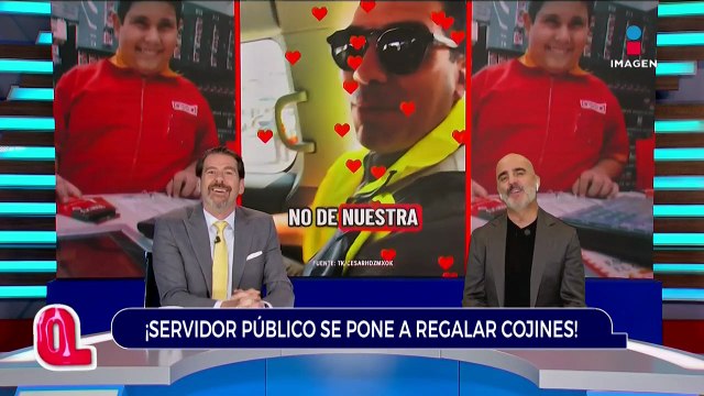 Servidor público se pone a regalar cojines | Qué Importa