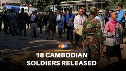 Thailand releases 18 Cambodian soldiers held since July