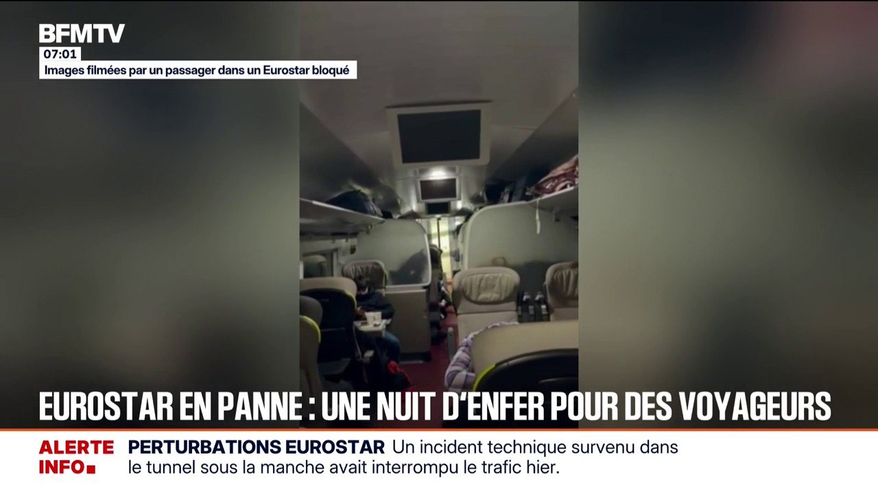"Tout ce qui est électrique ne fonctionne pas": la galère de passagers de trains Eurostar bloqués pendant la nuit