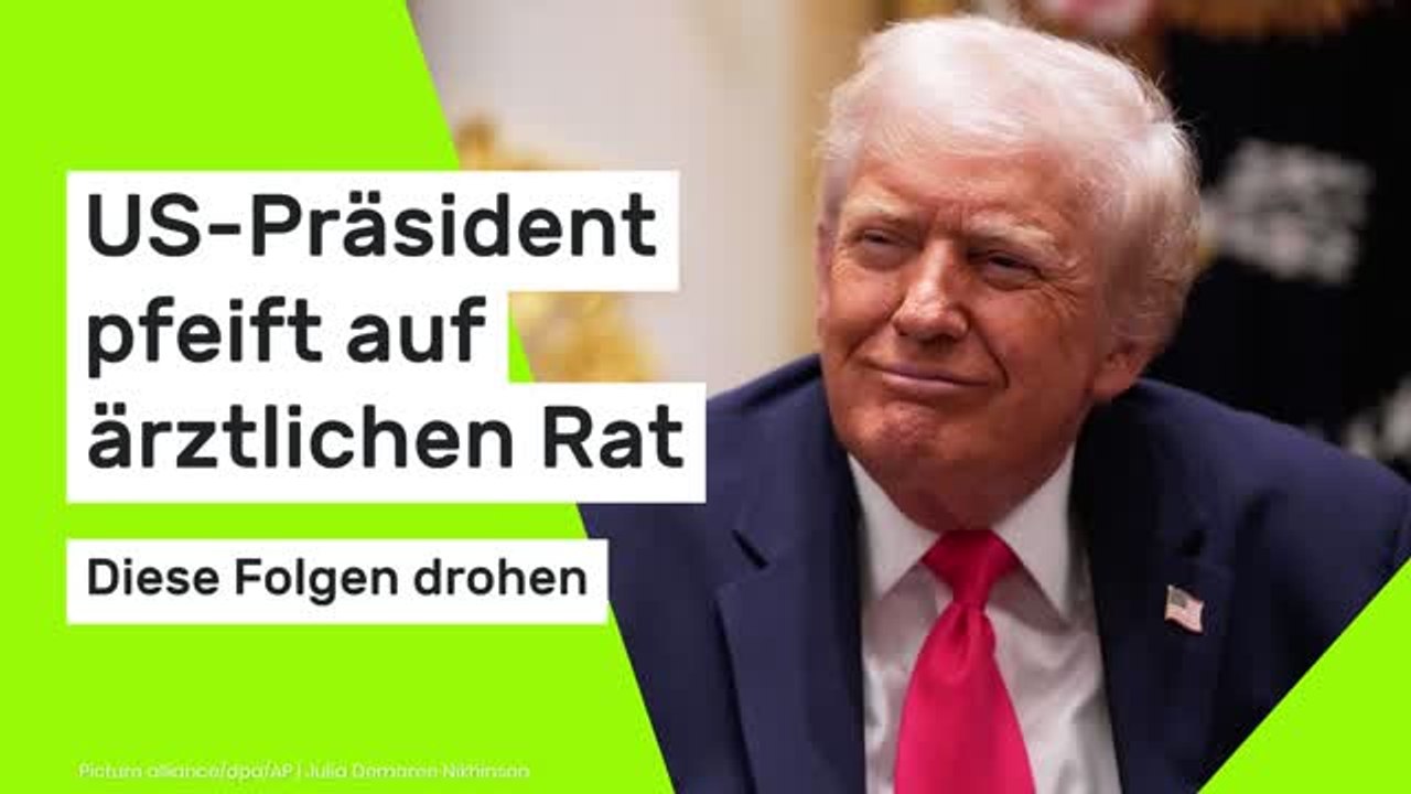 Wie krank ist Donald Trump?: US-Präsident pfeift auf ärztlichen Rat - diese Folgen drohen