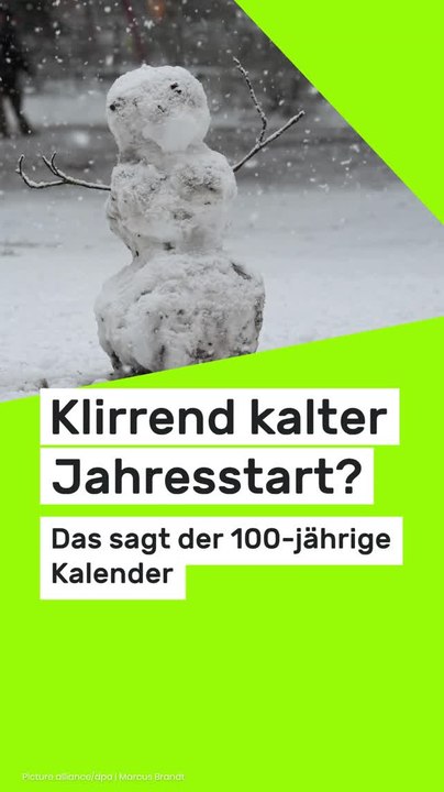 No Glomex Hundertjähriger Kalender im Januar 2026: Klirrend kalter Jahresstart? Das sagt der 100-jährige Kalender