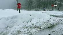 Bolu Dağı’nda kar yeniden etkili oluyor