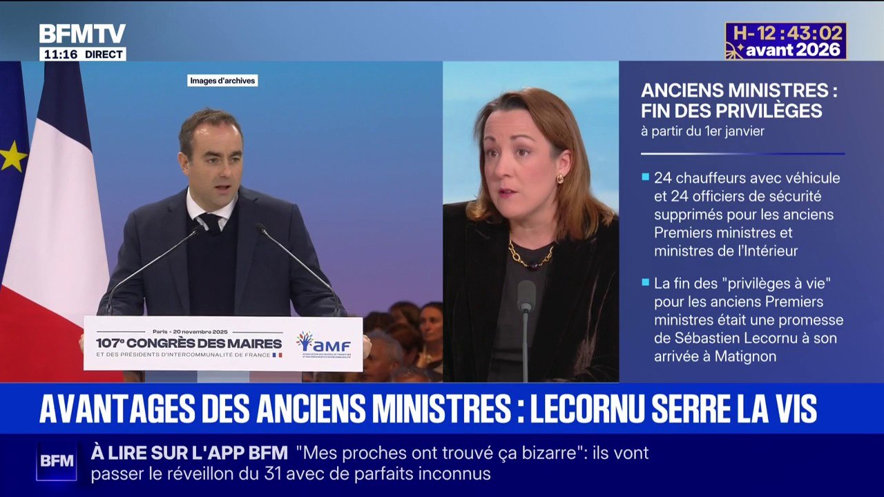 Avantages des anciens Premiers ministres et anciens ministres de l'Intérieur: 24 chauffeurs avec véhicule et 24 officiers de sécurité supprimés par Sébastien Lecornu