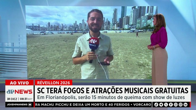 Réveillon 2026: Acompanhe principais atrações de Santa Catarina e Rio Grande do Norte