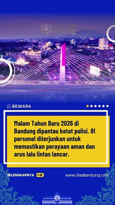 11 Jalan di Bandung Ditutup Situasional Saat Malam Tahun Baru 2026