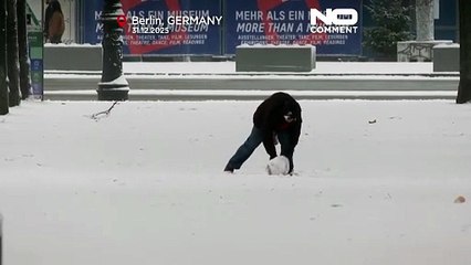 برف برلین را سفیدپوش کرد و هوای زمستانی بر شهر حاکم شد