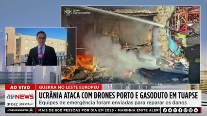 Ucrânia ataca com drones porto e gasoduto na região do Mar Negro, pertencente à Rússia
