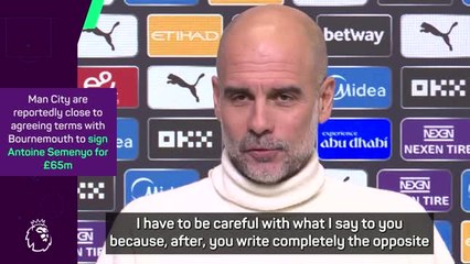 'I have to be careful' - Guardiola cryptic over Semenyo signing