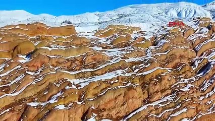 Bu akılalmaz görüntüler bugün Türkiye'de çekildi: Gören Mars'a kar yağdı sanıyor