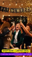 2026 Happy New Year Black & Gold Banner ✨ | Luxury Party Decoration Ideas 🎉