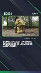 Bomberos alertan sobre los riesgos de los juegos artificiales