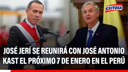 José Jerí se reunirá con José Antonio Kast el próximo 7 de enero en el Perú, según la Cancillería