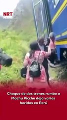 🚨🚆 Dos trenes chocaron en la ruta turística hacia Machu Picchu, en Perú, dejando varias personas her1das, de acuerdo con los primeros reportes.