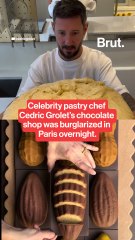 Celebrity pastry chef Cedric Grolet’s chocolate shop was burglarized in Paris overnight.