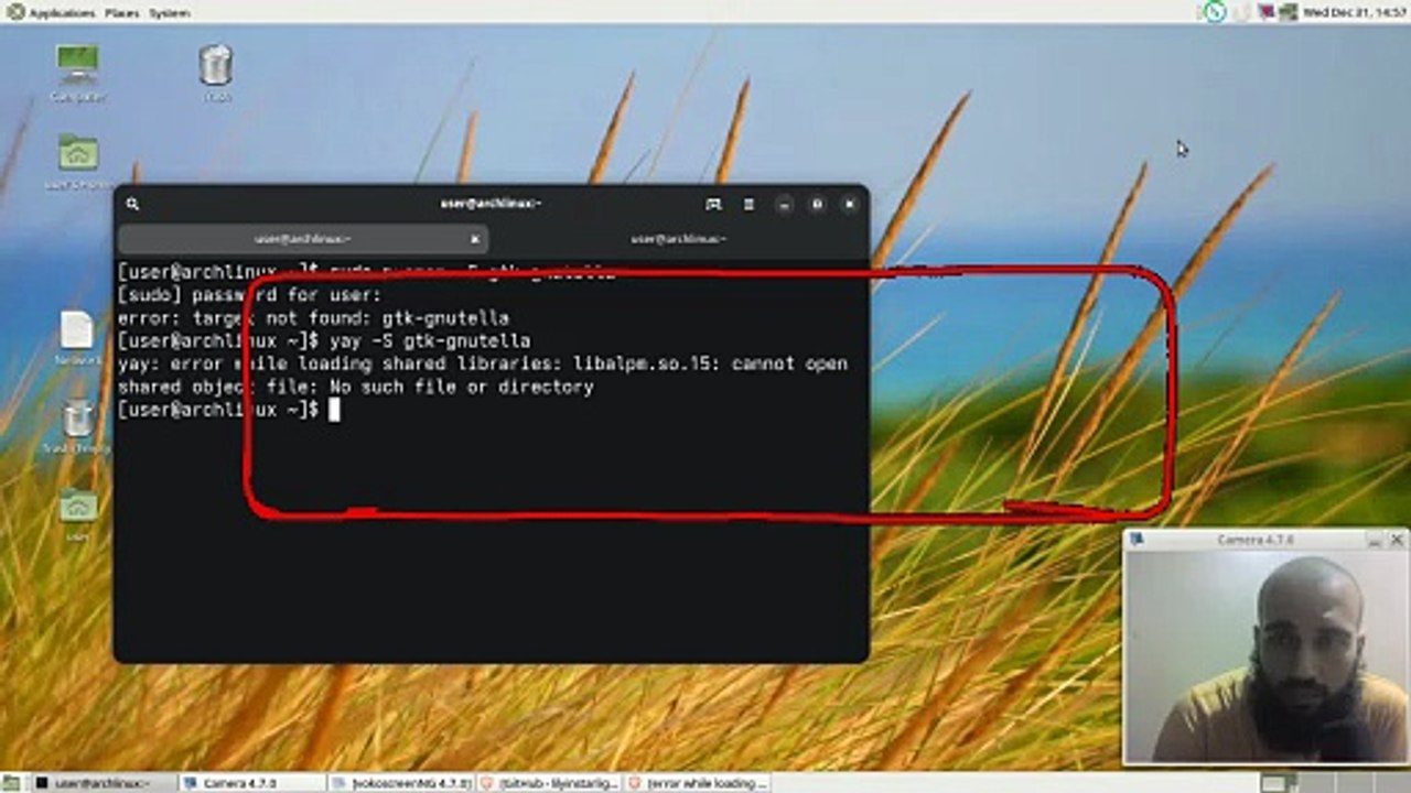 Fixing yay error while loading ... libalpm... no such file or directory