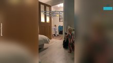 Family Rushes to Door as Takeaway Arrives