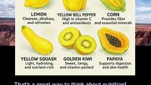 healthy yellow fruits veggies