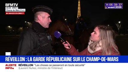 Réveillon: un dispositif équestre est assuré par la Garde Républicaine sur le Champs-de-Mars