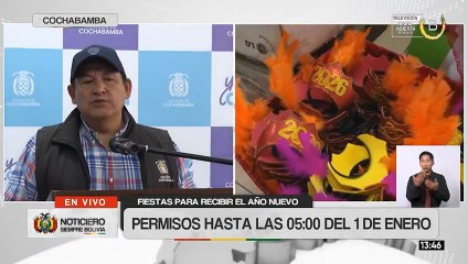 Cochabamba: Actividades económicas y eventos públicos están permitidos hasta las 05:00 del 1 de enero