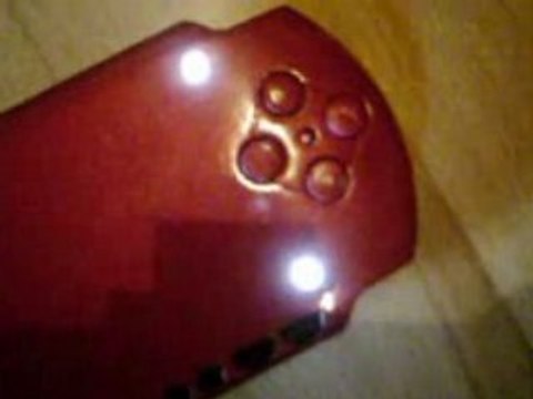 PSP Rouge métaliQue + Led Réactive Sons Sans LM.