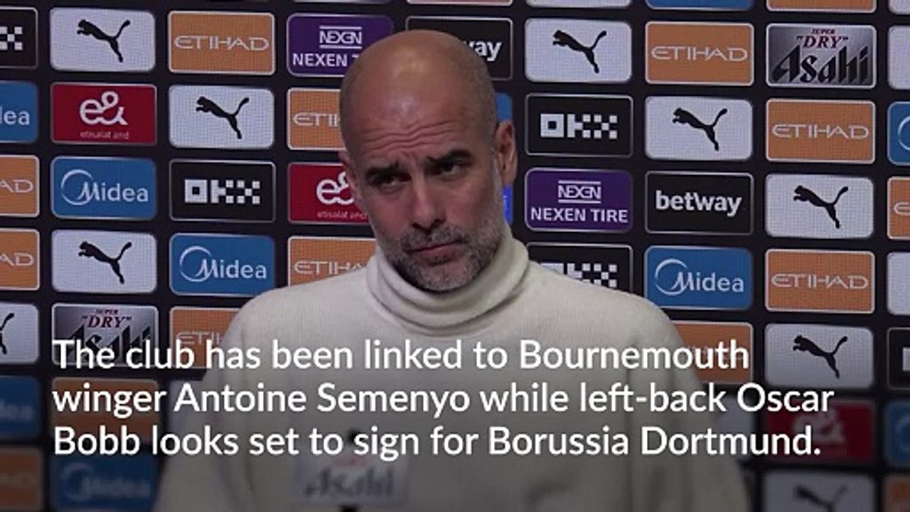 Pep Guardiola refuses to be drawn on reports linking Man City to Antoine Semenyo
