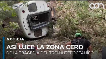 Así luce el lugar donde descarriló el Tren Interoceánico