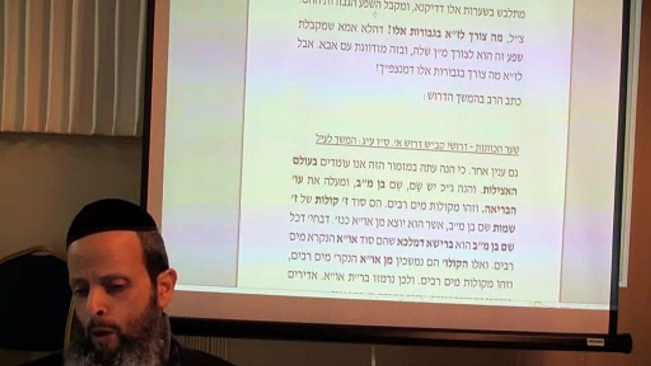 הרב יניב יעקב - כוונות שבת החדש - אדירים משברי ים, וסוד השערות ב'
