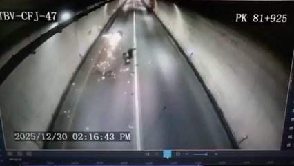 Motociclista perdió el control y protagonizó fuerte accidente en túnel de la vía Bogotá – Villavicencio