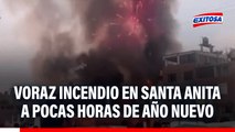 Santa Anita: Voraz incendio consume taller de pirotécnicos a pocas horas del Año Nuevo