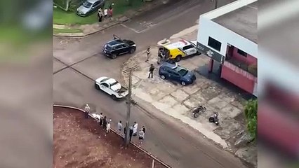 Imagens aéreas da PM auxiliam na prisão de homem após assalto em Cascavel