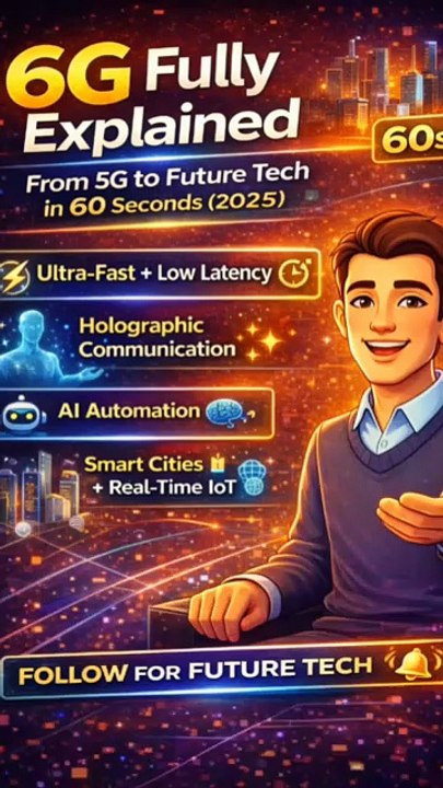 6G explained 6G vs 5G future of 6G wireless technology next gen internet AI technology holographic communication smart cities future tech explained 5G vs 6G comparison technology education internet of the future