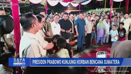 Prabowo Rayakan Tahun Baru Bersama Pengungsi Tapanuli Selatan, Tinjau Proses Pemulihan Bencana