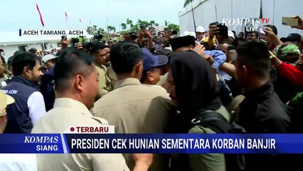 Presiden didampingi Gubernur Aceh dan Menko AHY Cek Huntara Korban Banjir di Aceh Tamiang