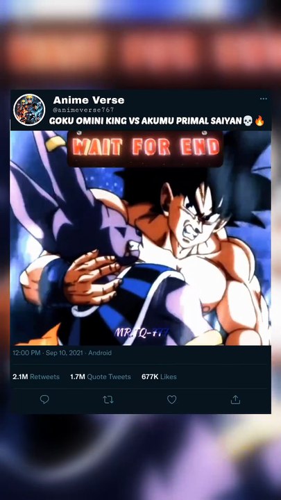 GOKU OMINI KING VS AKUMU PRIMAL SAIYAN💀🔥
