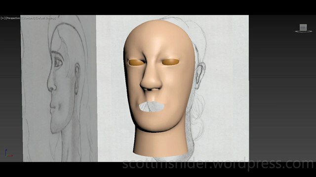 Flame: 3DS MAX Practice Polygon Modeling Head Model Video #71 (01-01-2026)