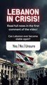 Why Lebanon Is Trapped in Crisis  Political Breakdown Explained  @LuminScriptStudio