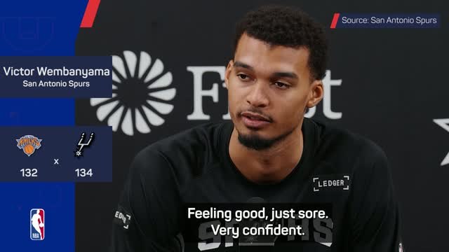 Wembanyama confident despite hyperextending knee in Spurs' win