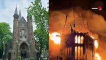 L'église Vondel, l'un des emblèmes d'Amsterdam, a été ravagée par un incendie cette nuit et la tour de l'édifice s'est même effondrée et une grande partie de la toiture
