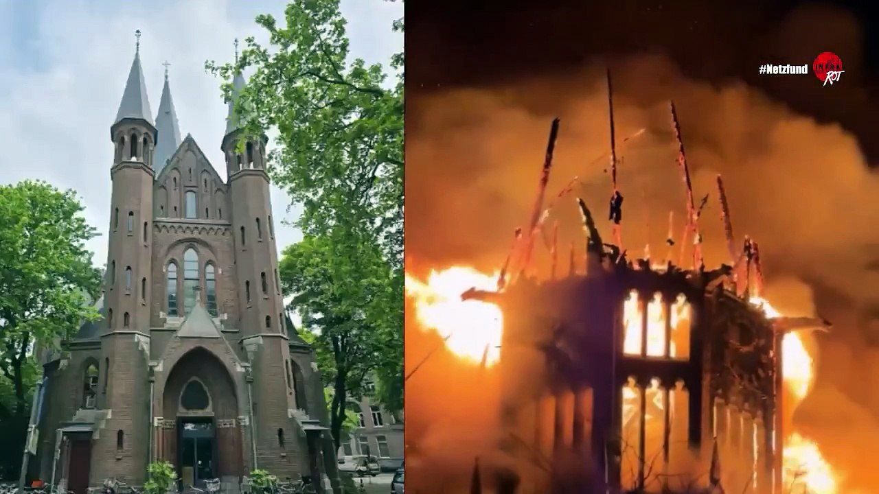 L'église Vondel, l'un des emblèmes d'Amsterdam, a été ravagée par un incendie cette nuit et la tour de l'édifice s'est même effondrée et une grande partie de la toiture
