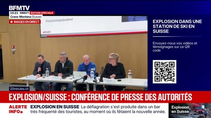 Explosion à Crans-Montana: "Aux alentours de 1h30 du matin, de la fumée a été aperçue émanant d'un bar situé au centre de la station", détaille le commandant de la police cantonale